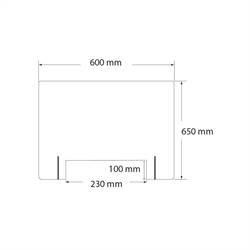 TARIFOLD Freestanding Acrylic Cough and Sneeze Shield for Counter and Desk