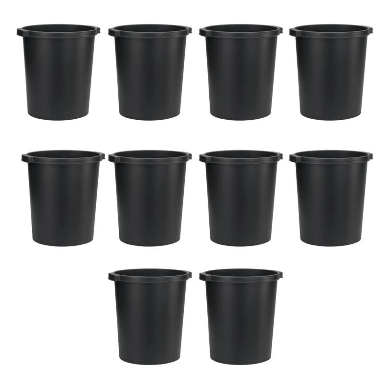 Waste bin, black, 4.75-gallon capacity - 10 pcs.