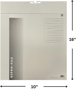 Jalema Grafi-System Repro-File, 10\'\' x 16\'\' Capacity, Grey - 50/Box