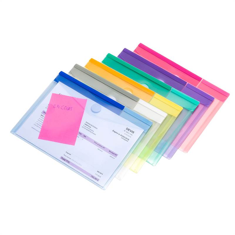 Clear Small Plastic Envelope with Velcro, 6 x 6 Envelope