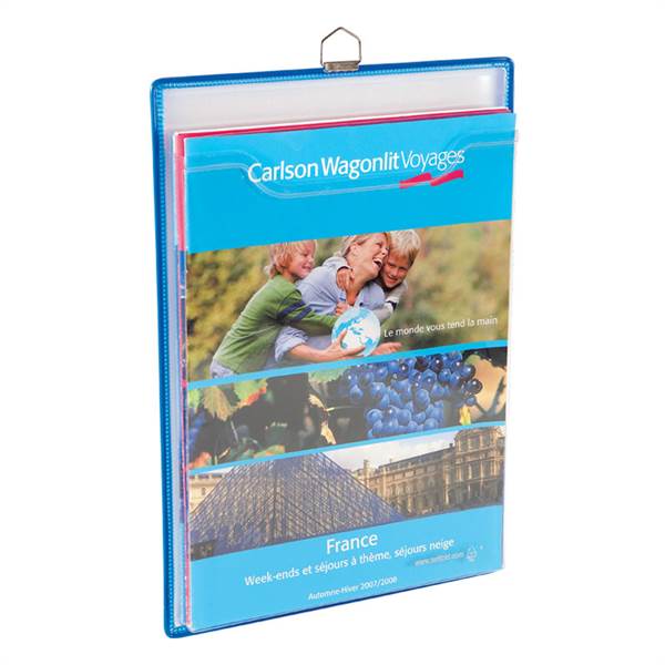 Vertical Hanging Brochure Display, blue - 5 pcs.