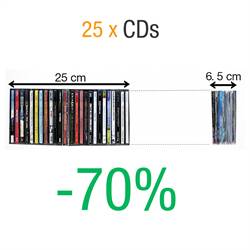 CD Protective Sleeves for CD Storage with Binder Holes, Closing Flap and Space for Cover - 100 pcs.