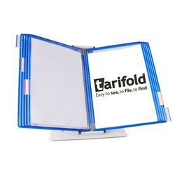 Tarifold Desktop Organizer - 10 Blue Pockets