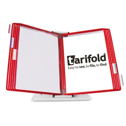 Tarifold Desktop Organizer - 10 Red Pockets