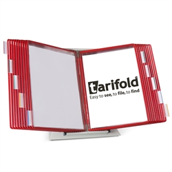 Tarifold Desktop Organizer - 20 Red Pockets