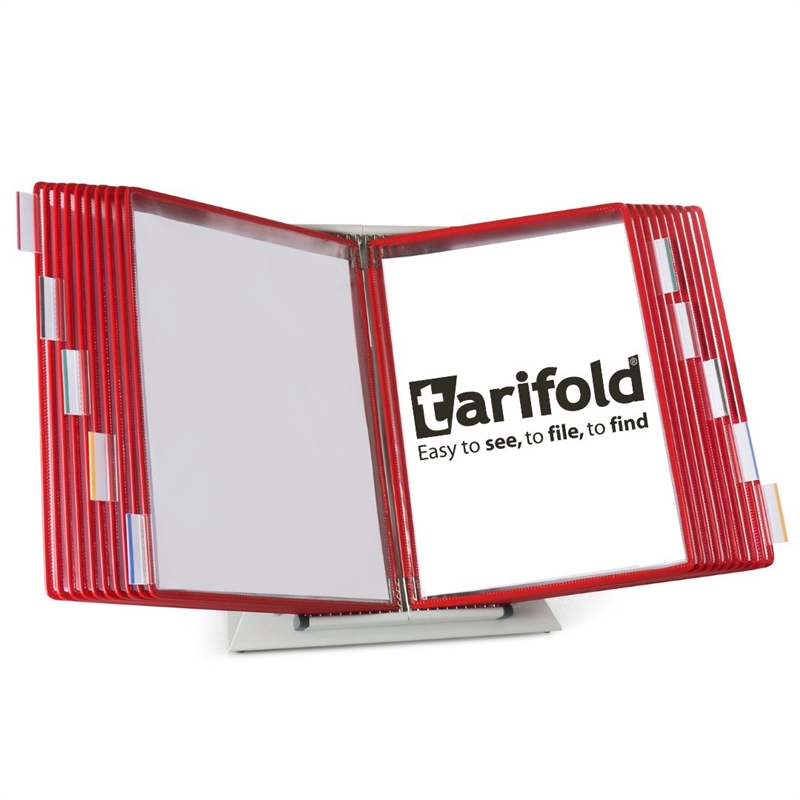 Tarifold Desktop Organizer - 20 Red Pockets