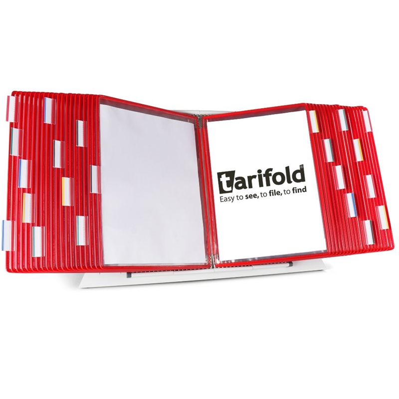 Tarifold Desktop Organizer - 40 Red Pockets