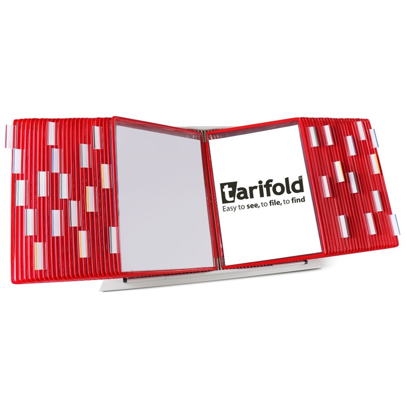Tarifold Desktop Organizer - 50 Red Pockets