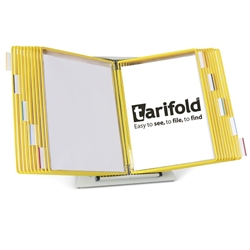 Tarifold Desktop Organizer - 20 Yellow Pockets