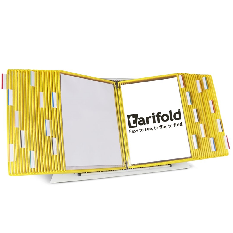 Tarifold Desktop Organizer - 40 Yellow Pockets