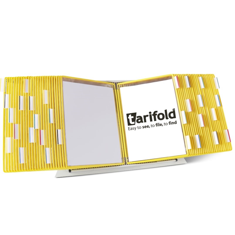 Tarifold Desktop Organizer - 50 Yellow Pockets