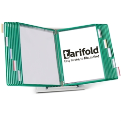 Tarifold Desktop Organizer - 10 Green Pockets