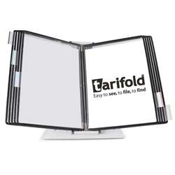 Tarifold Desktop Organizer - 10 Black Pockets