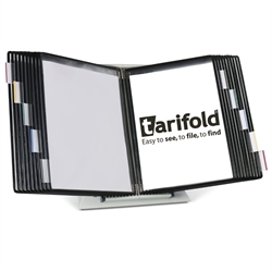 Tarifold Desktop Organizer - 20 Black Pockets