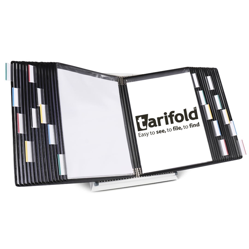 Tarifold Desktop Organizer - 30 Black Pockets
