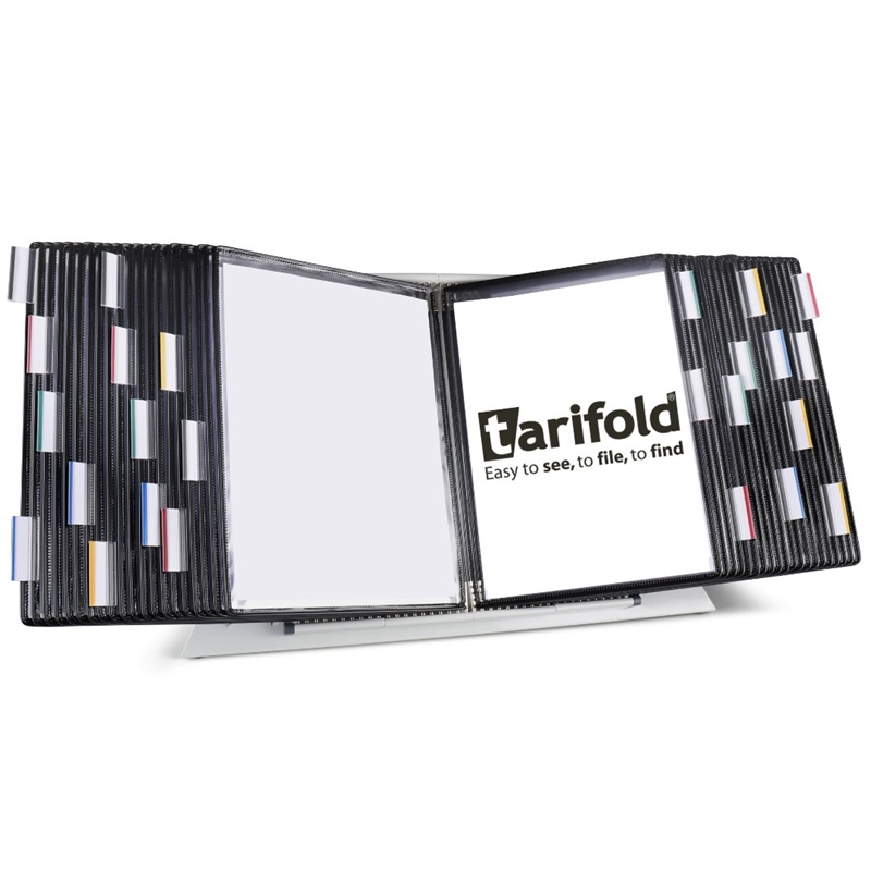 Tarifold Desktop Organizer - 40 Black Pockets