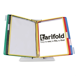 Tarifold Desktop Organizer - 10 Assorted Color Pockets 