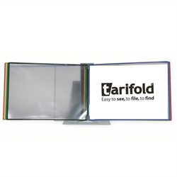 Tarifold Desktop Organizer - 10 Assorted Color Pockets - landscape B size