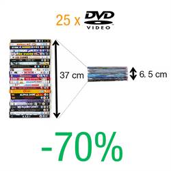 DVD Bundle - 50 Double DVD Sleeves with Felt, 2 DVD Binders