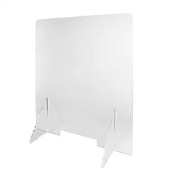 TARIFOLD Freestanding Acrylic Cough and Sneeze Shield for Counter and Desk