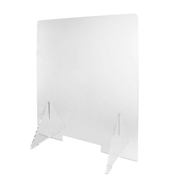 TARIFOLD Freestanding Acrylic Cough and Sneeze Shield for Counter and Desk