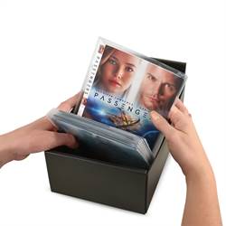 Storage box for DVD, CD and Blu-ray sleeves. Perfrect DVD storage solution