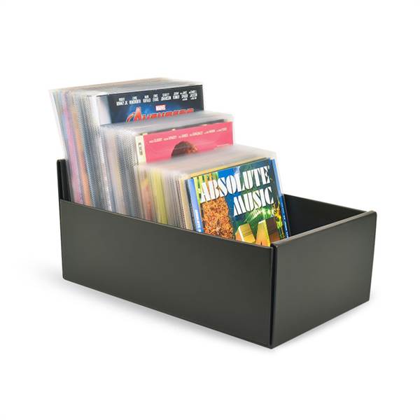 Storage Box for DVD Storage, CD Storage, Blu-ray Storage and Xbox Video Games, Black