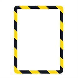 Self-Adhesive Magneto Safety Display Pocket, Yellow/Black - 2/PK