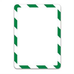 Self-Adhesive Magneto Safety Display Pocket, Green/White - 2/PK