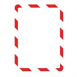 Self-Adhesive Magneto Safety Display Pocket, Red/White - 2/PK