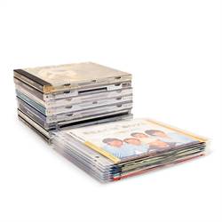 CD Protective Sleeves for CD Storage with Binder Holes, Closing Flap and Space for Cover - 100 pcs.