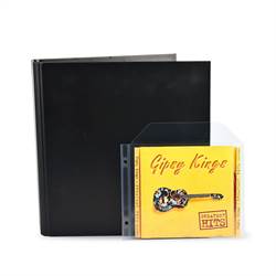 CD Protective Sleeves for CD Storage with Binder Holes, Closing Flap and Space for Cover - 100 pcs.