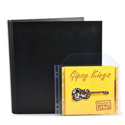 CD Storage Bundle Pack - 100 CD Protective Sleeves and 4 CD 2-Ring Black Binders 