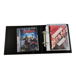 Single / Double DVD sleeve with felt and binder holes for DVD storage - 50 pcs.