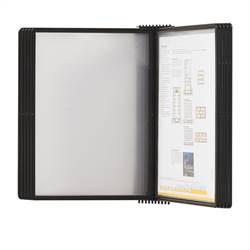 Tarifold Easy-Load Wall Display Unit With 10 Black-Framed Display Pockets