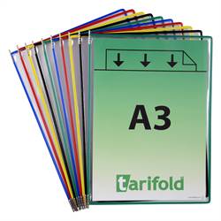 Tarifold Pivoting Pockets, A3 portrait, assorted - 10 pcs.