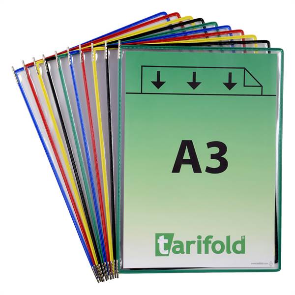 Tarifold Pivoting Pockets, A3 portrait, assorted - 10 pcs.