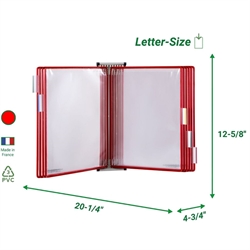 Tarifold Wall Unit Organizer - 10 Red Pockets