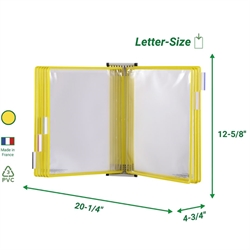 Tarifold Wall Unit Organizer - 10 Yellow Pockets